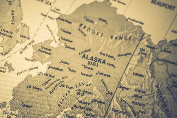 Аляска Карті Подорожі Фоном Текстури — стокове фото