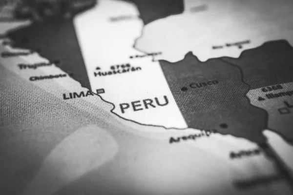Bandera Perú Mapa — Foto de Stock