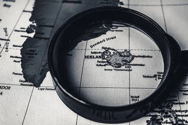 Islandia Mapa Viaje Textura Fondo — Foto de Stock