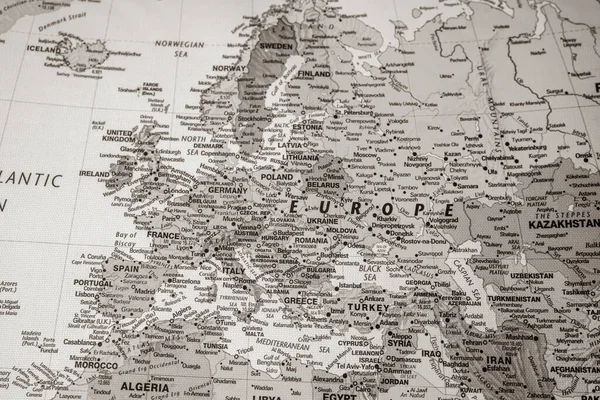 Europa Mapie Podróży Tło Tekstury — Zdjęcie stockowe
