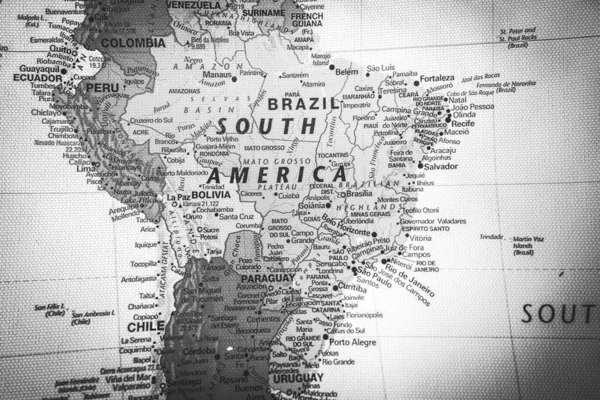 ブラジル地図旅行の背景テクスチャ — ストック写真