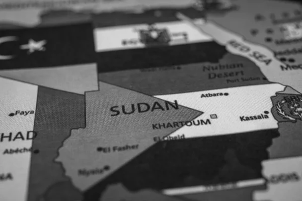 Flaga Sudanu Mapie — Zdjęcie stockowe