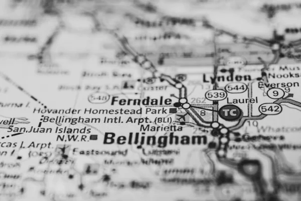 Ferndale Mapa Fondo — Foto de Stock