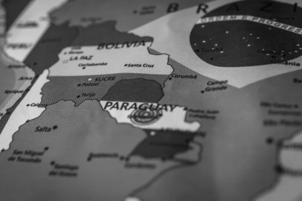 Paraguay Flag Map — Stock Photo, Image