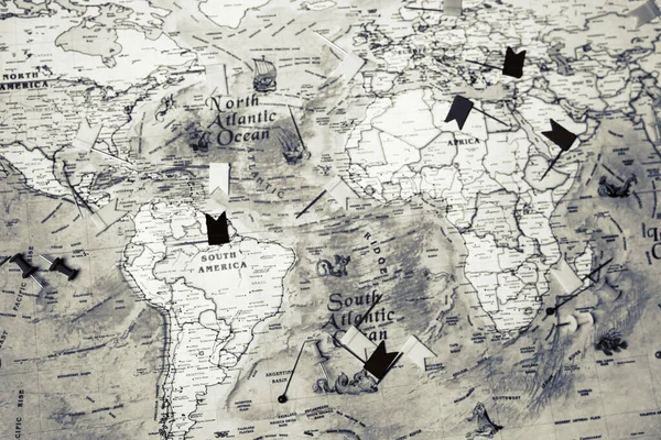 Alte Retro Landkarte Der Welt — Stockfoto