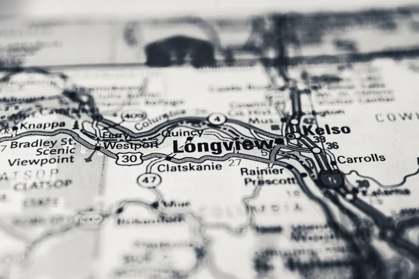 Longview Mapa — Foto de Stock