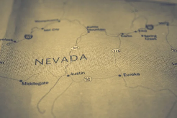 Nevada Estado Mapa Usa — Foto de Stock