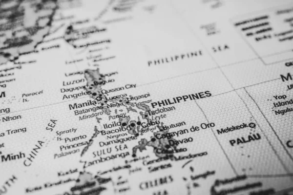 Filipina Pada Tekstur Latar Belakang Perjalanan Peta — Stok Foto