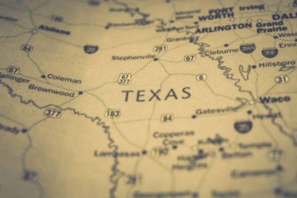 지도에 텍사스 — 스톡 사진