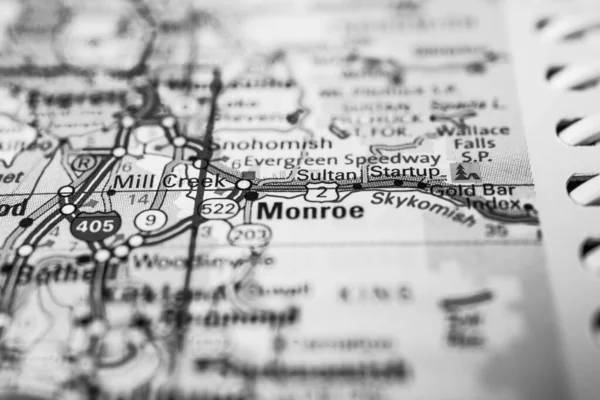 Monroe Mapa Estados Unidos — Foto de Stock