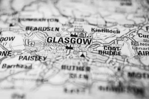 Glasgow Europe Map — Stock Photo, Image