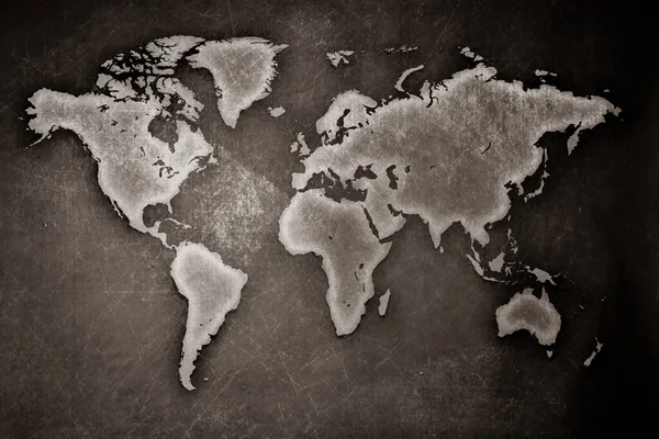 Schematische Weltkarte — Stockfoto