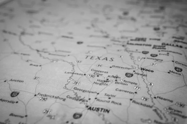 Texas State Kaart Reisachtergrond — Stockfoto