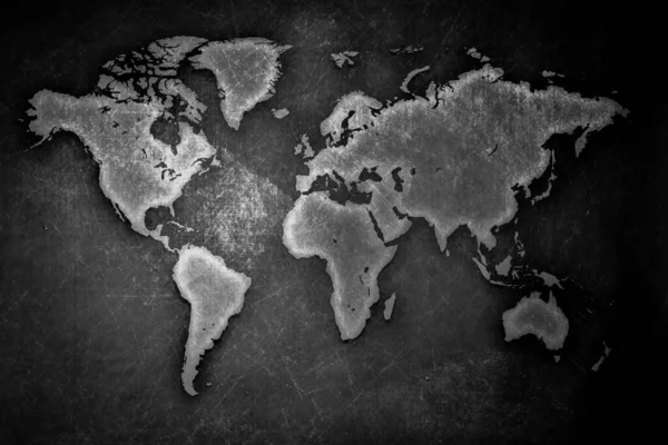Schematická Mapa Světa — Stock fotografie