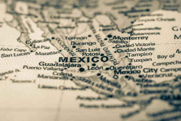 Mexico Kaart Reis Achtergrond Textuur — Stockfoto