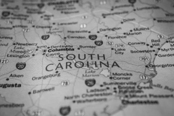 Carolina Del Sur Estado Mapa — Foto de Stock