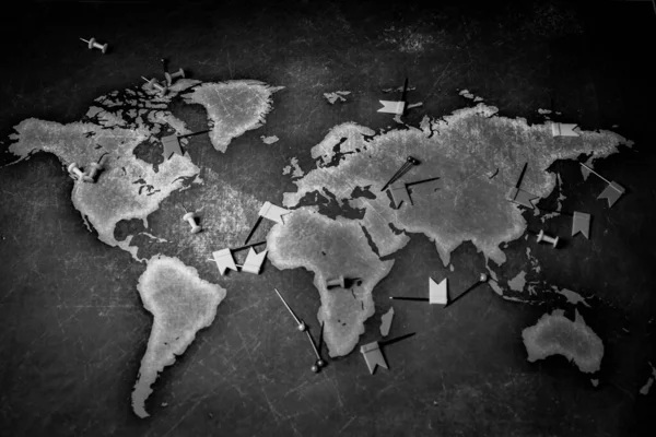 Mapa Esquemático Mundo — Fotografia de Stock