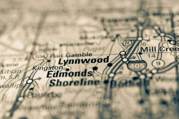 Lynwood Mapa Estados Unidos — Foto de Stock