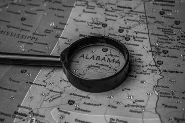 Alabama State Mapa Antecedentes Viaje — Foto de Stock