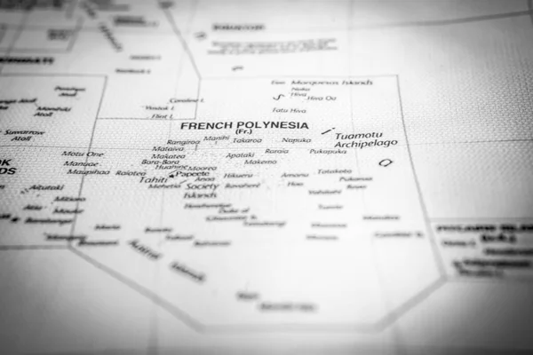 フランス領ポリネシア地図旅行の背景のテクスチャ — ストック写真