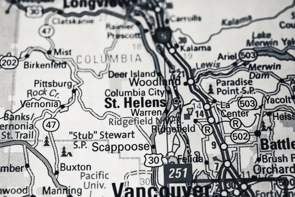 Helens Sur Carte États Unis — Photo