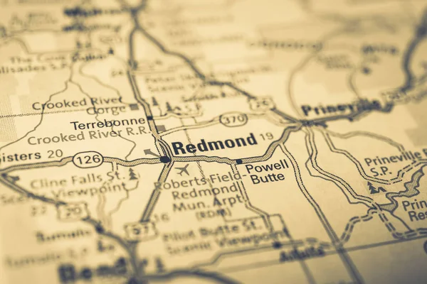 Redmond Mapa Estados Unidos — Foto de Stock