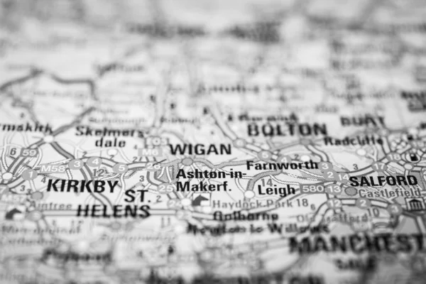 Haritadaki Bolton — Stok fotoğraf