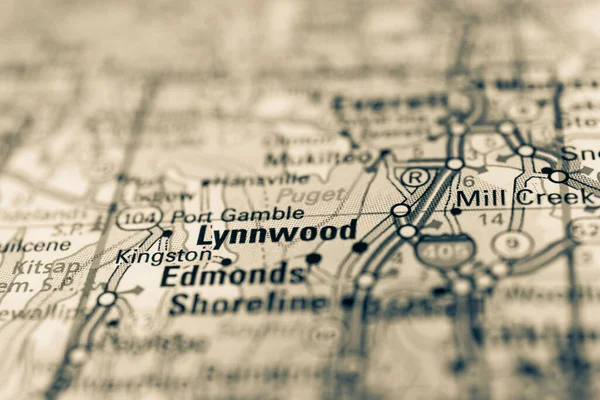 Lynwood Mapa Estados Unidos — Foto de Stock