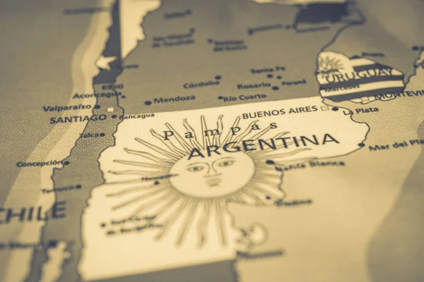 Bandera Argentina Mapa — Foto de Stock