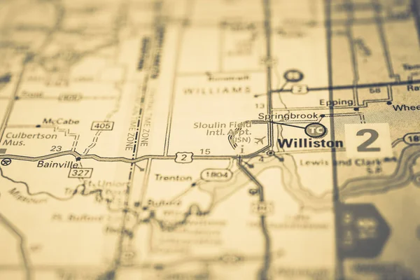 Williston Mapa Estados Unidos — Foto de Stock