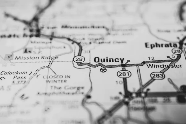 Quincy Mapa Estados Unidos — Foto de Stock