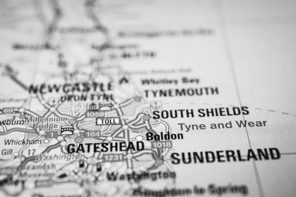 Gateshead Map — Stock Photo, Image