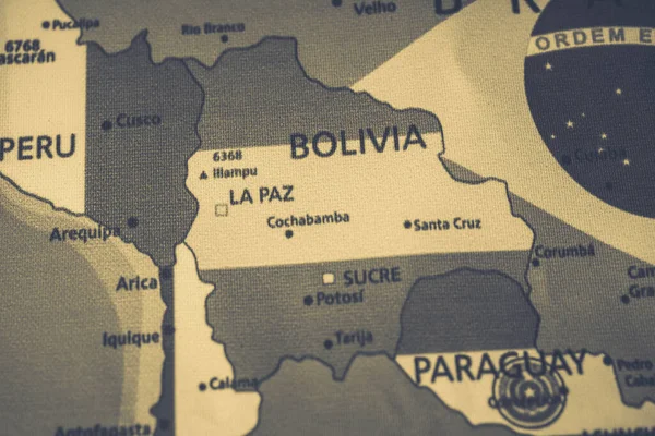 Bandera Bolivia Mapa — Foto de Stock