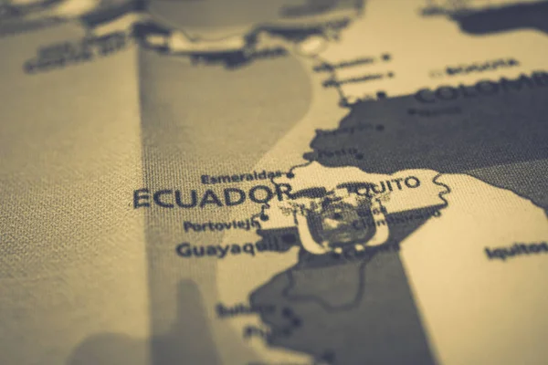 Bandera Ecuador Mapa — Foto de Stock