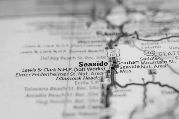 Seaside Town Usa Map — Stock Photo, Image