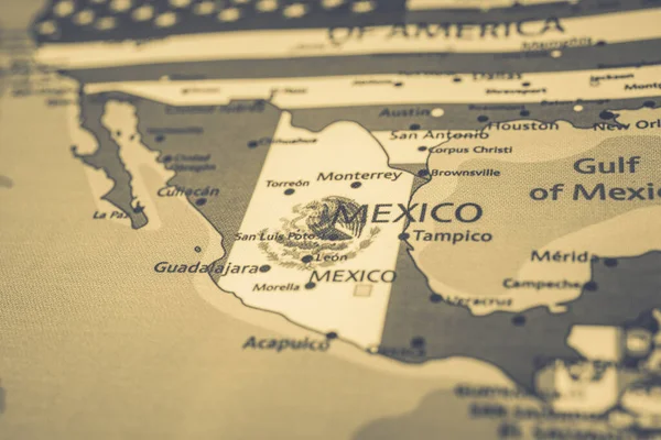 Bandera México Mapa — Foto de Stock
