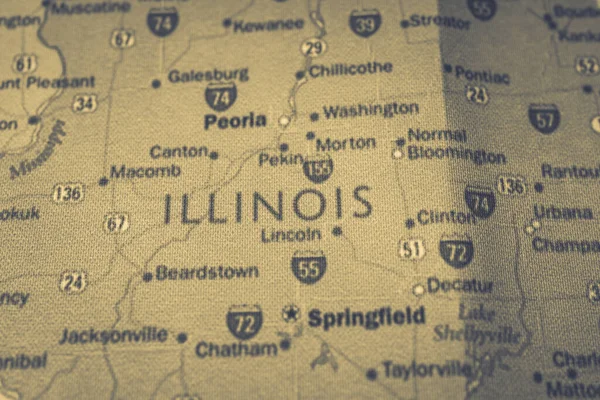 Illinois State Map — Stock Photo, Image