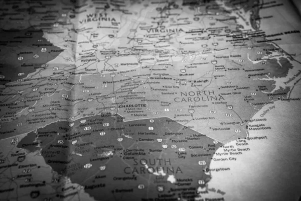 Carolina Del Sur Estado Mapa Fondo Viaje — Foto de Stock