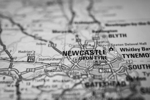 Newcastle Map — Stock Photo, Image