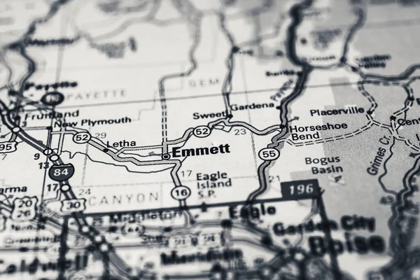 Emmett Mapa Estados Unidos — Foto de Stock