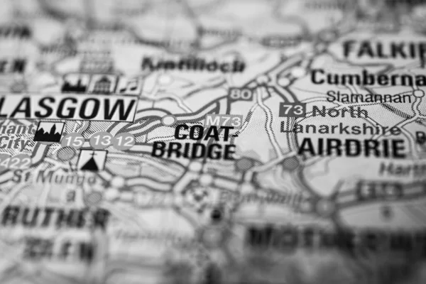 Ponte Coatbridge Sulla Mappa Europa — Foto Stock