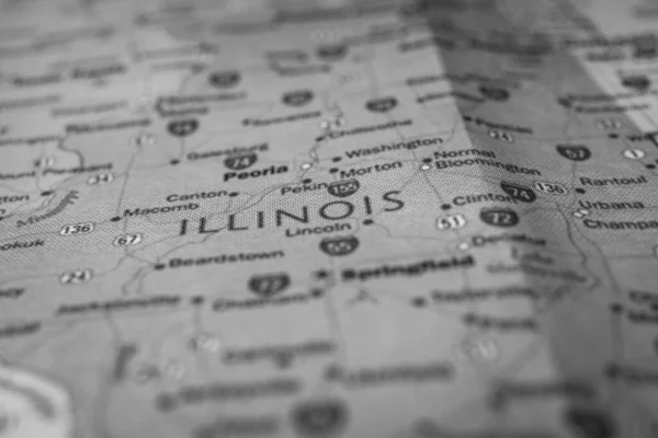 Illinois Staat Kaart — Stockfoto