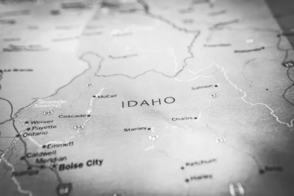 Stan Idaho Mapie Usa — Zdjęcie stockowe