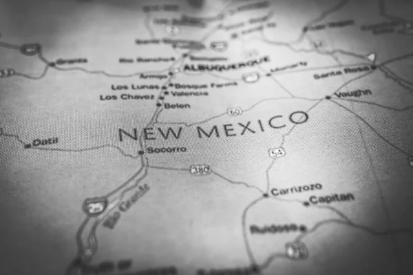 New Mexico Eyaleti Haritada — Stok fotoğraf