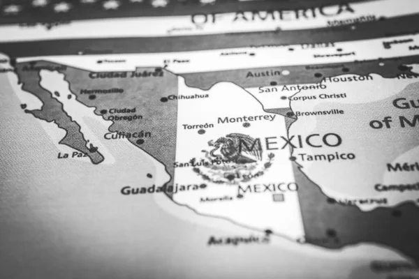 Flaga Meksyku Mapie — Zdjęcie stockowe