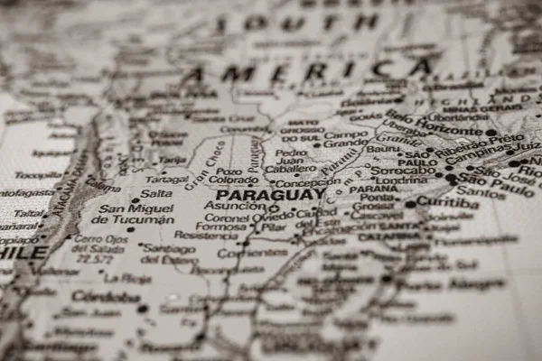 Paraguay Mapa Viajes Fondo Textura — Foto de Stock