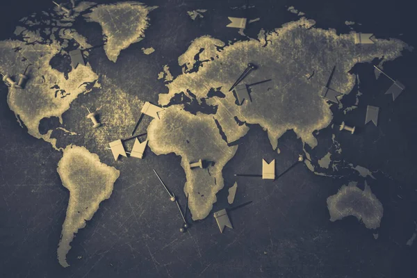 Схематическая Карта Мира — стоковое фото