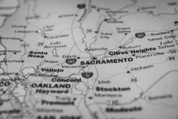 California Estado Mapa Usa —  Fotos de Stock