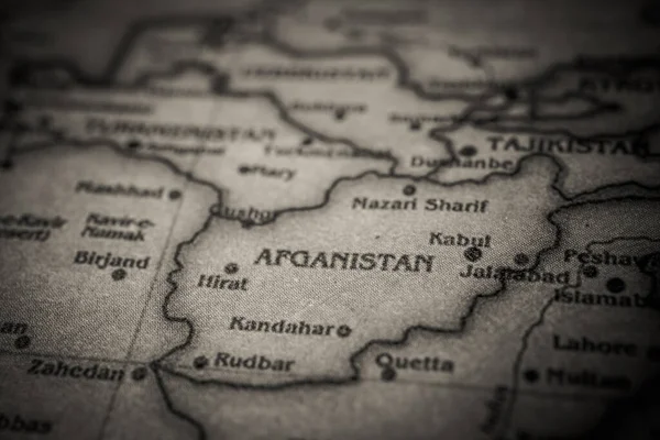 地图背景上的Afganistan — 图库照片