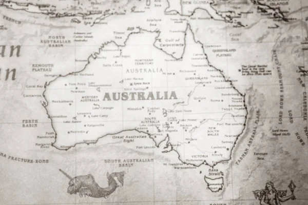 Australien Auf Der Weltkarte — Stockfoto